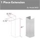 ZLINE 61" Fingerprint Resistant Satin Stainless Steel Chimney Extension-1