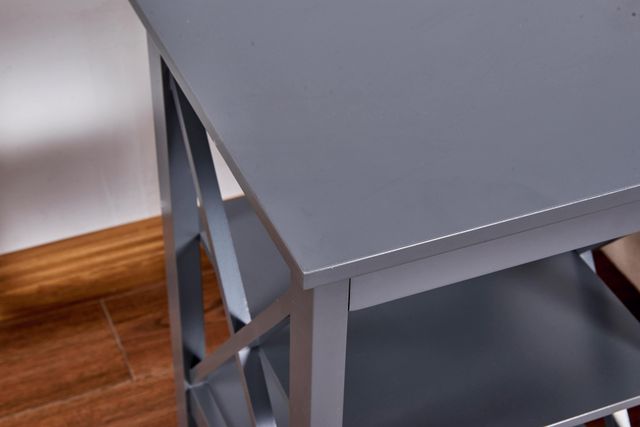 Milton Green Stars Gray X-Side Panel End Table-2