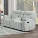 New Classic® Home Furnishings Chablis Mist Gray Manual Reclining Console Loveseat-1