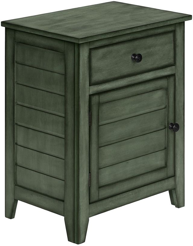 Monarch Specialties Inc. Antique Green Veneer End Table-0