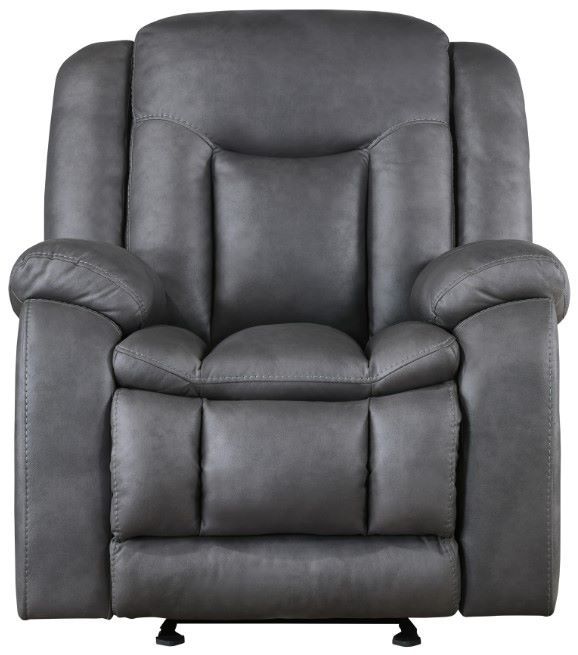New Classic® Home Furnishings Morello Gray Manual Glider Recliner-2