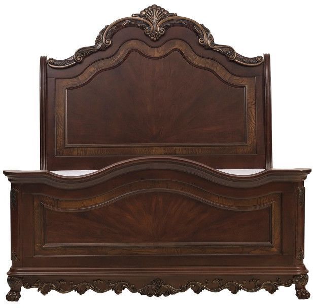 Homelegance® Deryn Park Cherry Queen Sleigh Bed-2