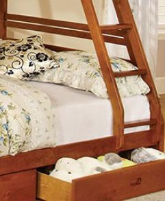 Furniture of America® California III Oak Twin/Full Bunk Bed-1