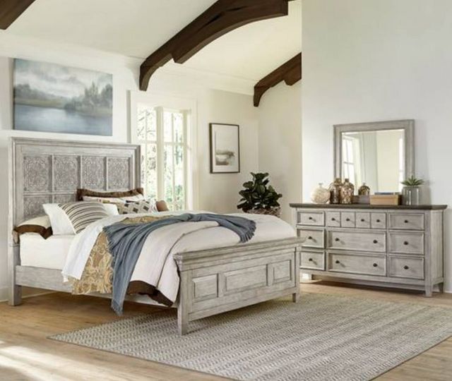 Liberty Furniture Heartland 4-Piece Antique White Queen Bedroom Set