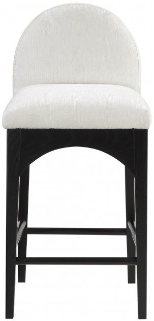 Meridian Furniture Waldorf Cream/Black Counter Stool-1