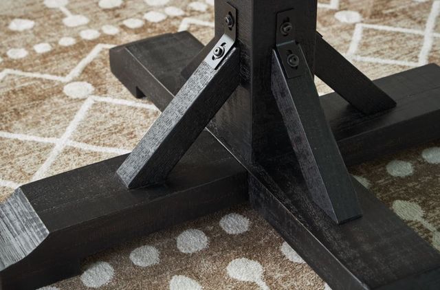 Signature Design by Ashley® Valebeck Rustic Brown Counter Dining Table with Rustic Black Base-4