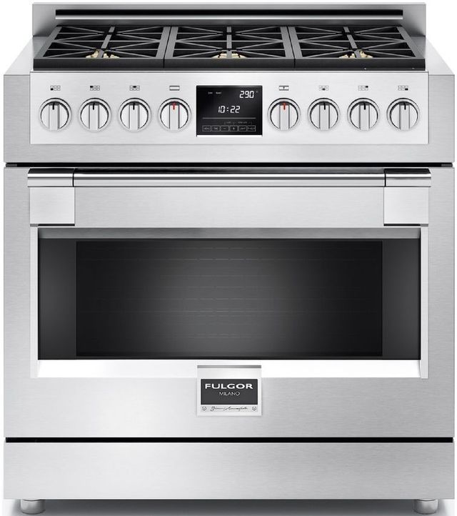 Fulgor Milano® Sofia 600 Series 36" Stainless Steel Pro Style Dual Fuel Range