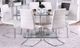 Furniture of America® Richfield 7-Piece Chrome/White Dining Table Set-0