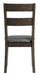 Elements International Mango Dark Brown/Dark Gray Side Chair-2