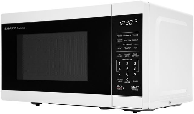 Sharp® 0.7 Cu. Ft. 700W White Countertop Microwave-3