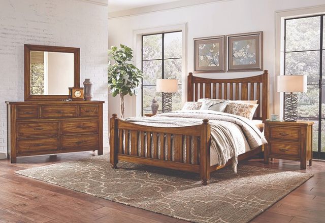Artisan & Post by Vaughan-Bassett Maple Road Antique Amish Queen Slat Poster Bed-1