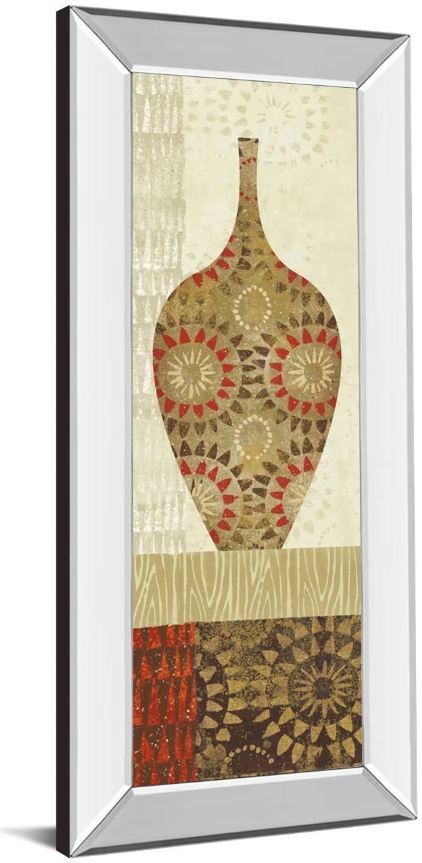 Classy Art Spice Stripe Vessels Panel III by Wild Apple Portfolio Mirror Framed Wall Art-1