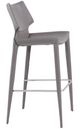 VIG Furniture Modrest Hayes 2-Piece Gray/Stainless Steel Bar Stool Set-1