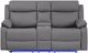 Global Furniture USA U6026 Gray Console Manual Reclining Loveseat with LED-1