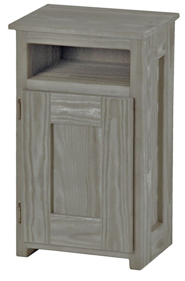 Crate Designs™ Furniture Storm Left Side Hinge Door Petite Nightstand with Lacquer Finish Top Only-0