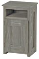 Crate Designs™ Furniture Storm Left Side Hinge Door Petite Nightstand with Lacquer Finish Top Only-0