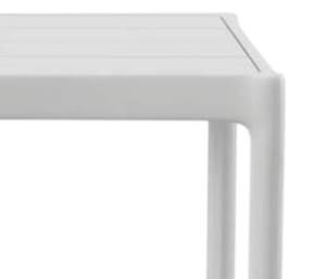 Sunset West Sabbia Satin White Metal Outdoor End Table-1