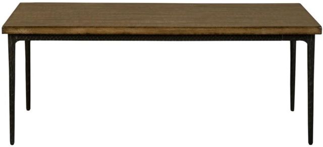 Nest Home Collections Chloe Antique Natural Coffee Table with Black Base-2