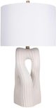 Classy Living 2-Piece Eclipse Harmony White Rock Table Lamp Set-0