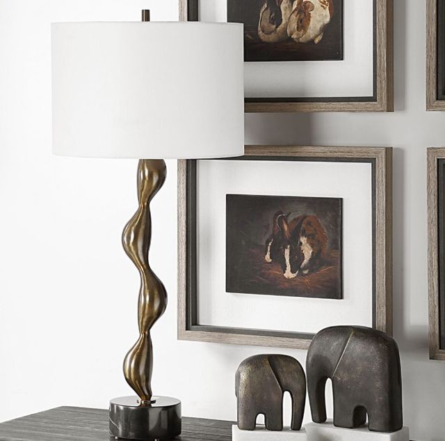 Uttermost® Remolino Black/Bronze Table Lamp-1