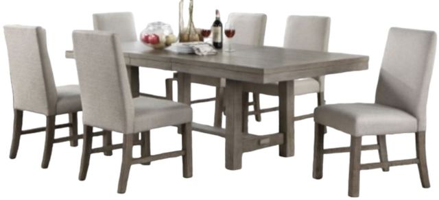 Furniture of America® San Antonio 7-Piece Gray Dining Set-0