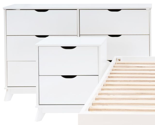 Powell® Portix 4-Piece White Twin Simple Bedroom Set-2