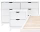 Powell® Portix 4-Piece White Twin Simple Bedroom Set-2