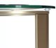 Michael Amini® Houston Glass Top Chairside Table with Brushed Gold Base-3