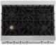 ZLINE Legacy 36" Satin Stainless Steel Gas Rangetop with 6 Brass Burners and Porcelain Cooktop-2