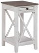 Signature Design by Ashley® Adalane Brown Top Accent Table with White Base-0