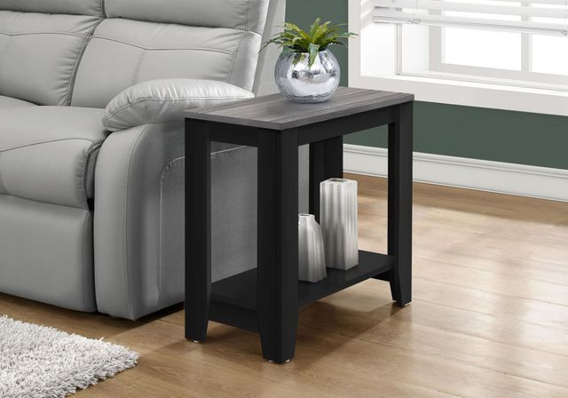 Monarch Specialties Inc. Grey Top Accent Table with Black Base-1