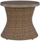 Signature Design by Ashley® Laguna Heights Beige Aluminum/Porcelain Outdoor Round End Table-0