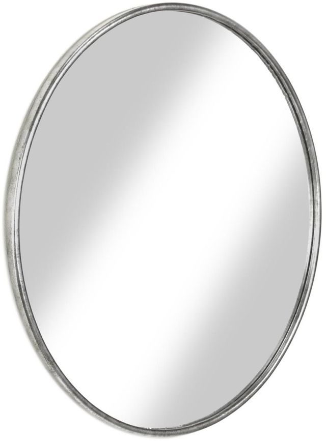 Martin Svensson Antique Pewter Round Accent Mirror-2
