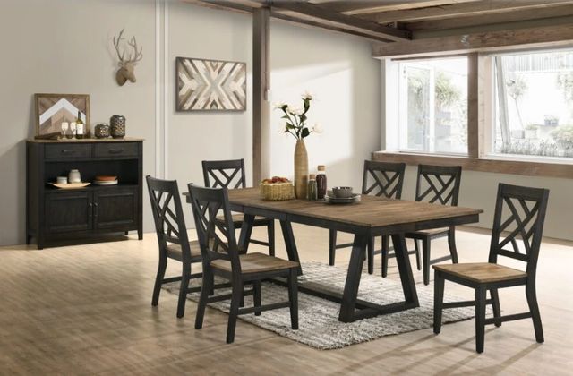 Intercon Harper Brushed Brown/Pecan Lattice Dining Side Chair -1