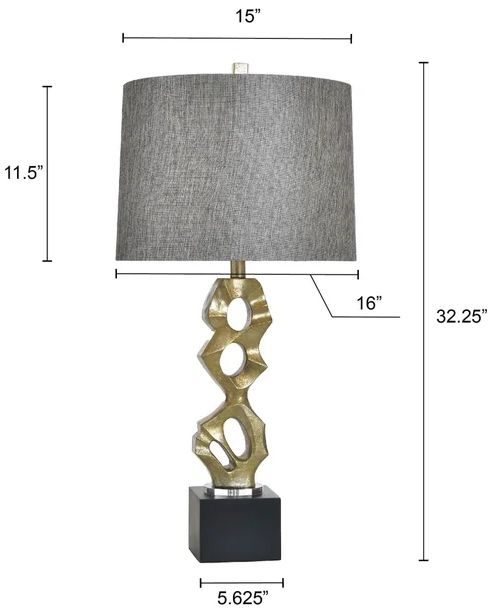 Stylecraft Van Gold Table Lamp-2