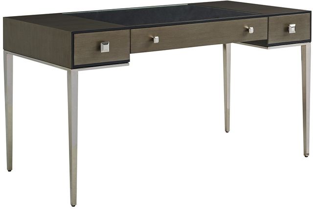 Lexington Home Ariana Foreau Charcoal Gray/Platinum Writing Desk-0