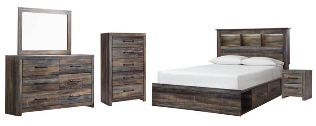 Signature Design by Ashley® Drystan 5-Piece Multi Queen Bookcase Bed Set-0