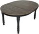 Jofran Inc. Madison County Brown Round to Oval Dining Table with Vintage Black Base-4