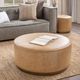 Classic Home Clair Chestnut 40" Round Ottoman-1
