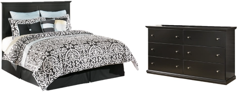 Signature Design by Ashley® Maribel 2-Piece Black Queen/Full Panel Headboard Set-0