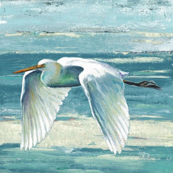 Classy Art Great Egret II by Patricia Pinto 50'' Wall Art-0