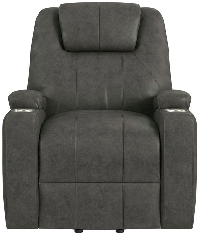 Elements International Kenmore Dark Gray Lift Power Recliner Chair-2