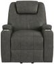 Elements International Kenmore Dark Gray Lift Power Recliner Chair-2
