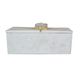 A & B Home White 3" Marble Box-2