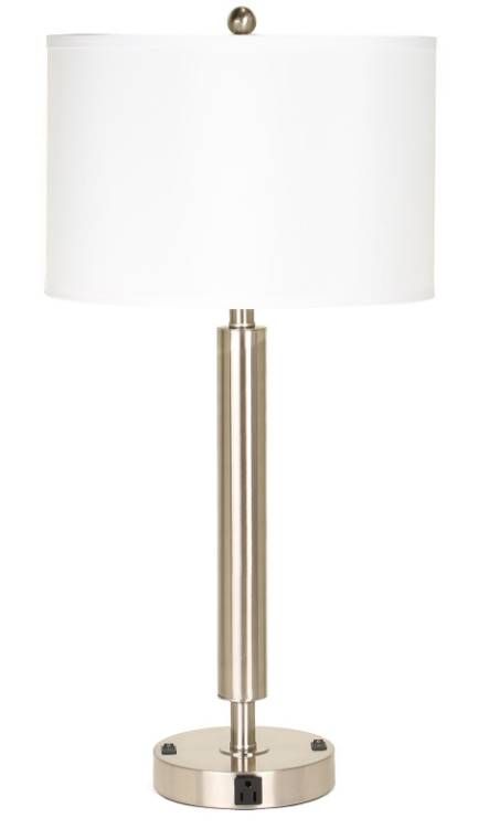 Cal® Lighting & Accessories Chrome Table Lamp-0