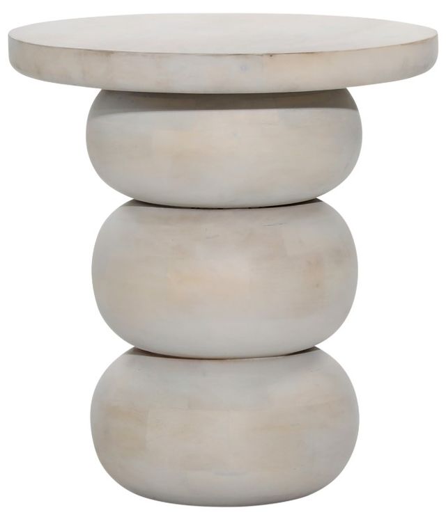 Dovetail Furniture Demetra Whitewash Side Table-0