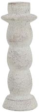 A & B Home Brown/White 9" Tiered Cement Candle Holder-0