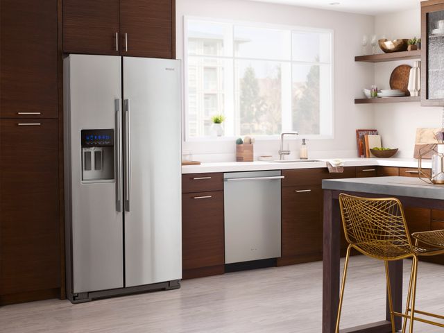 Whirlpool® 36 in. 20.6 Cu. Ft. Counter Depth Side-By-Side Refrigerator-Fingerprint Resistant Stainless Steel-2