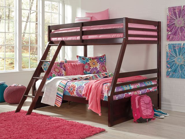 Signature Design by Ashley® Halanton Dark Brown Twin/Full Bunk Bed-1