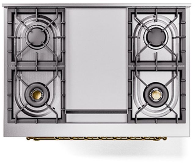 Ilve® Nostalgie II Series 36" Antique White Pro Style Dual Fuel Range-2
